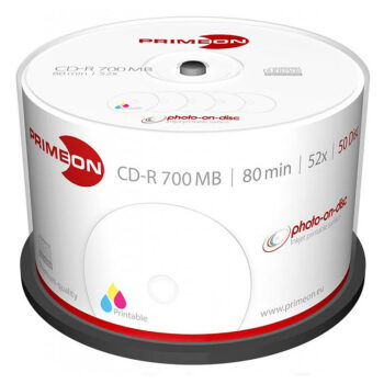 CD-R 700 MB, 52x, photo-on-disc, Inkjet Full Size Printable, 50-Box