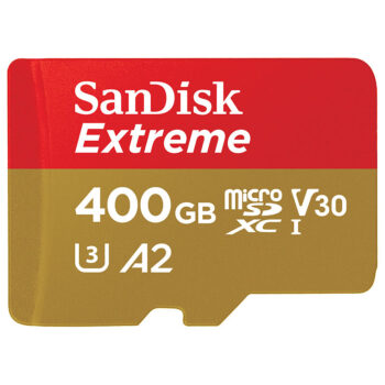 Extreme microSDXC-Speicherkarte 400 GB, Class 3 (U3)/V30 A2, 160 MB/s