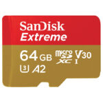 Extreme microSDXC-Speicherkarte 64 GB, Class 10, U3, V30 A2, 160 MB/s