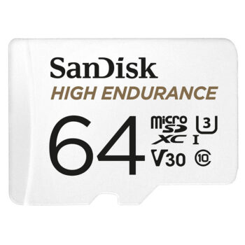 High Endurance microSD-Karte mit SD-Adapter, 64 GB, Class 10, U3, V30