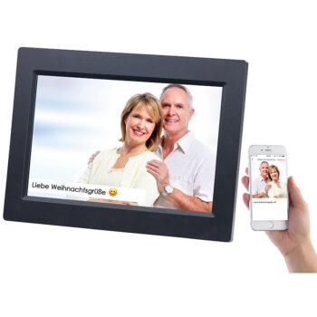 WLAN-Bilderrahmen mit 25,7-cm-IPS-Touchscreen & weltweitem Bild-Upload
