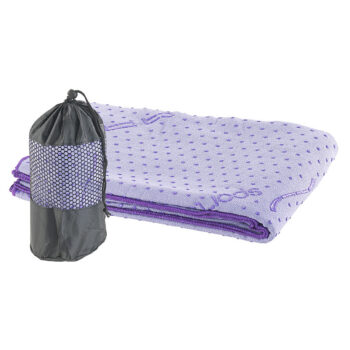 2in1-Mikrofaser-Yoga-Handtuch & Auflage, saugfähig, rutschfest, lila