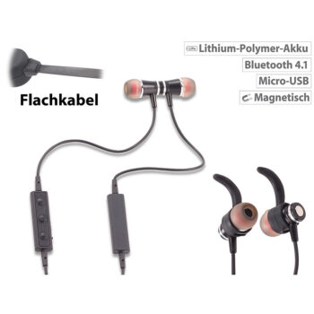 Magnetisches In-Ear-Stereo-Headset, BT 4.1, Multipoint & Auto-Connect