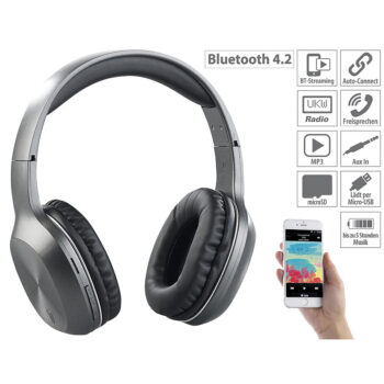 Over-Ear-Headset, Bluetooth, MP3, FM & Auto Connect, microSD bis 64 GB