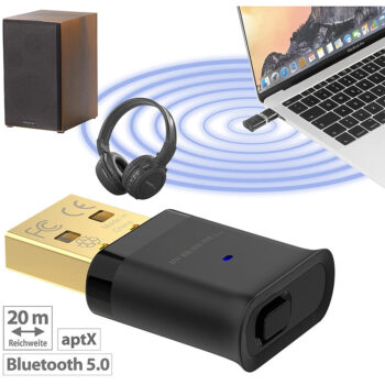 USB-Audio-Transmitter mit Bluetooth 5 und aptX HD, 20 m