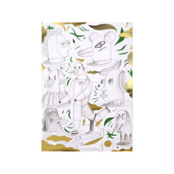 Poster Jaime Hayon x The Wrong Shop - Animalothèque papierfaser grün / 49 x 67,8 cm - Exklusivität - The Wrong Shop grün en papierfaser