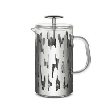 Druckkolben-Kaffeemaschine Barkoffee glas metall / 8 Tassen - Für Kaffee, Tee, Kräutertee - Alessi en