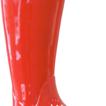 GILDE Schirmständer "Regenschirmständer Stiefel, rot", (1 St.), für Regenschirme, Höhe 45 cm, Gummistiefel-Form, aus Keramik