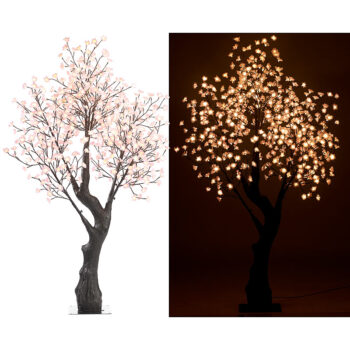 LED-Deko-Kirschbaum, 576 beleuchtete Blüten, 200 cm, für innen & außen