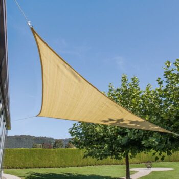 Sonnensegel Triangel 5m luftdurchlässig, beige