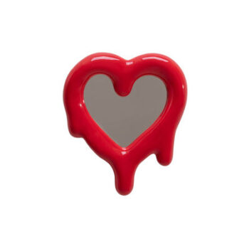 Spiegel Melted Heart keramik rot / Bilderrahmen - Keramik - Seletti rot en keramik