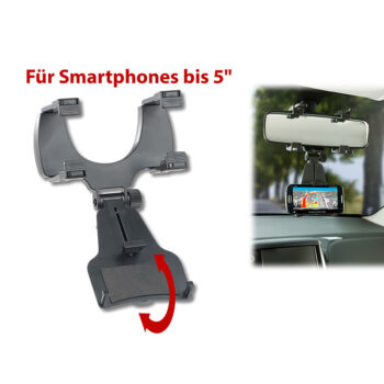 Universal-Kfz-Rückspiegelhalterung für Smartphones bis 12,7 cm (5")