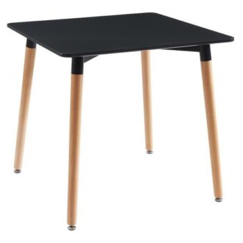 Esstisch für 2 Personen - MDF & Buche - Schwarz - CARISELA Esstisch für 2 Personen - MDF & Buche - Schwarz - CARISELA