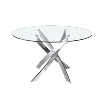 Runder Esstisch aus Glas Runder Esstisch aus Glas