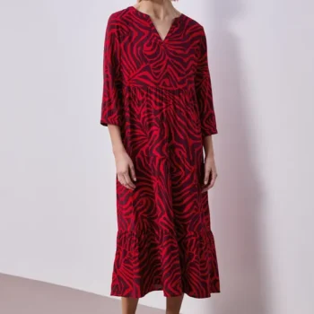 Midi-Kleid mit grafischem Print